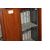 Vetrina 2 porte Vittoriana del 1800 in legno di mogano con intarsi floreali
