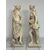 Coppia di statue in graniglia di pietra. Epoca primi 900. H 94 cm
