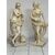 Coppia di statue in graniglia di pietra. Epoca primi 900. H 94 cm