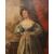 Antico quadro inglese del 1800 olio su tavola Inglese "Donna in abito elegante"