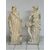Coppia di statue in graniglia di pietra. Epoca primi 900. H 94 cm