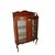 Vetrina 2 porte Vittoriana del 1800 in legno di mogano con intarsi floreali