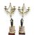  Coppia di Candelabri Impero in Bronzo Patinato e Dorato