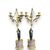  Coppia di Candelabri Impero in Bronzo Patinato e Dorato