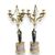  Coppia di Candelabri Impero in Bronzo Patinato e Dorato