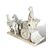  Rara Coppia di Sculture in Marmo Bianco, Bighe Romane, XIX Secolo 