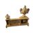  Coppia di Alari da Camino in Bronzo Dorato, XIX Secolo