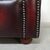 Nuova coppia di poltrone chesterfield club in pelle rosso bordeaux anticato inglese originale 