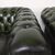 Nuova coppia di poltrone chesterfield club in pelle verde anticato inglese originale 