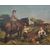Olio su tela 800 paesaggio con dama a cavallo e fanciulli-Charles James 1851-1906 