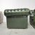 Nuova coppia di poltrone chesterfield club in pelle verde anticato inglese originale 