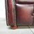 Nuova coppia di poltrone chesterfield club in pelle rosso bordeaux anticato inglese originale 