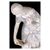 Antica scultura francese in marmo e alabastro del 1800 raffigurante un soggetto femminile "Dama"