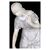 Antica scultura francese in marmo e alabastro del 1800 raffigurante un soggetto femminile "Dama"