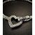 Bracciale  tennis  in  oro  bianco  con  chiusura a cuore 