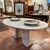 Tavolo di design anni 70 in travertino