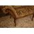 Antico divano italiano piemontese di inizio 1800 in legno di noce