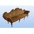 Antico divano italiano piemontese di inizio 1800 in legno di noce
