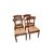 Set of 4 French Empire style chairs with richly carved backrests