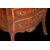 Louis XV serpentine chest of drawers from the 1800s, richly inlaid with 3 drawers
