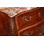 Louis XV serpentine chest of drawers from the 1800s, richly inlaid with 3 drawers
