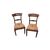 Set of 4 French Empire style chairs with richly carved backrests
