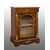 Antique English Victorian showcase in briar walnut with inlay inserts and gilt bronze applications. Period 19th century.     