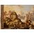 Veduta costiera con vascelli e castello, Peter Van Der Velde (Anversa 1634 - c.1714) - Monogrammato
