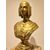 Coppia di piccoli busti in bronzo dorato