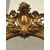 Specchiera lombarda ovale legno intagliato dorato. Primi 800. 155 x 98