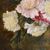 DIPINTI ANTICHI DI FIORI, NATURE MORTE CON PEONIE E LIBRI, OLIO SU TELA, EPOCA OTTOCENTO. (QF672)