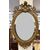 Specchiera lombarda ovale legno intagliato dorato. Primi 800. 155 x 98