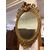 Specchiera lombarda ovale legno intagliato dorato. Primi 800. 155 x 98