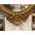 Specchiera lombarda ovale legno intagliato dorato. Primi 800. 155 x 98