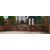 DARB243 - Boiserie Liberty in noce con tre porte, misura metri lineari 9