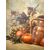 Antico dipinto olio su tela natura morta con frutta 1925, 60x55cm