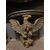 TAV322 - Consolle laccata con aquila scolpita, epoca '800, misure cm L 97 x P 42 x H 85