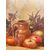 Antico dipinto olio su tela natura morta con frutta 1925, 60x55cm