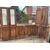 DARB243 - Boiserie Liberty in noce con tre porte, misura metri lineari 9