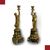 COPPIA DI CANDELABRI CON VESTALI META' DEL XIX SECOLO