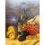 Antico olio su tavola raffigurante natura morta e cacciagione 1940, 42x51cm 