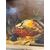 Antico olio su tavola raffigurante natura morta e cacciagione 1940, 42x51cm 