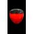 Vaso globulare in vetro a incalmo rosso nero.manifattura Salviati.Murano.