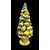 Centrotavola trionfo di frutta in maiolica con base a cesto e forma piramidale.Zaccagini,Firenze.