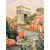 Antico dipinto ad acquarello fori romani. Roma XIX sec., 64x44 cm