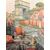 Antico dipinto ad acquarello fori romani. Roma XIX sec., 64x44 cm