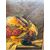 Antico olio su tavola raffigurante natura morta e cacciagione 1940, 42x51cm 