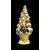 Centrotavola trionfo di frutta in maiolica con base a cesto e forma piramidale.Zaccagini,Firenze.