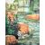 Antico dipinto ad acquarello fori romani. Roma XIX sec., 64x44 cm