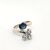 Anello in oro con diamanti e zaffiro